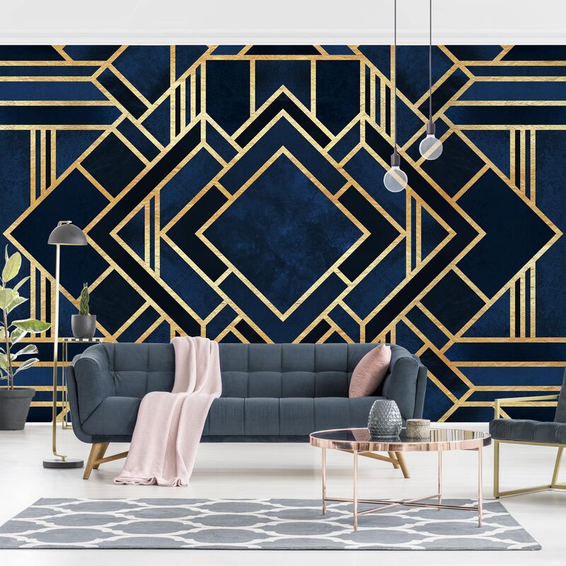 

Papel pintado adhesivo - Art Deco Gold - Mural apaisado Dimensión LxA: 320cm x 480cm