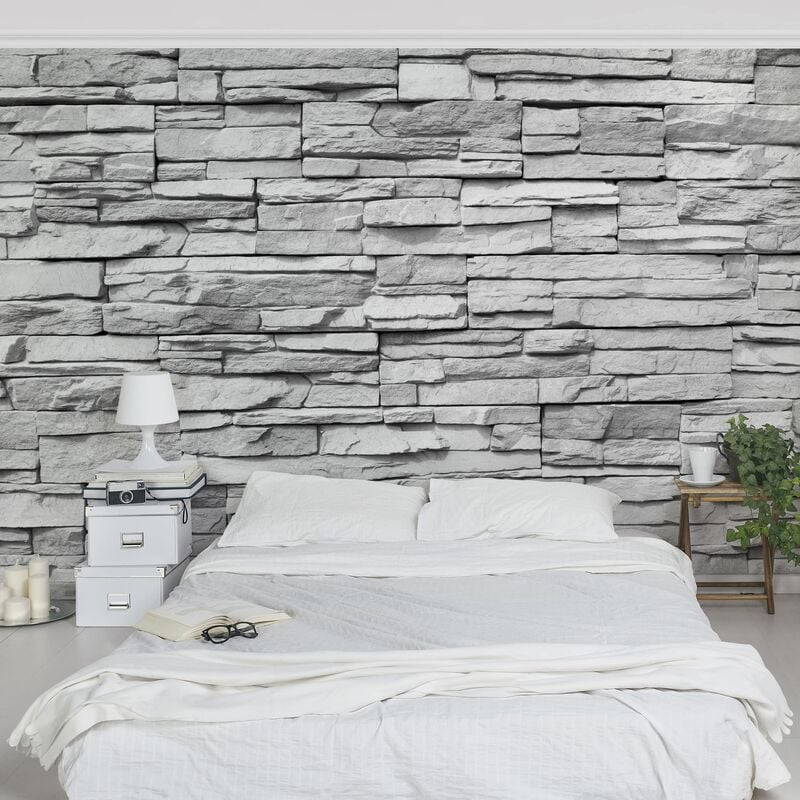 

Papel pintado adhesivo - Ashlar Masonry - Mural apaisado Dimensión LxA: 290cm x 432cm