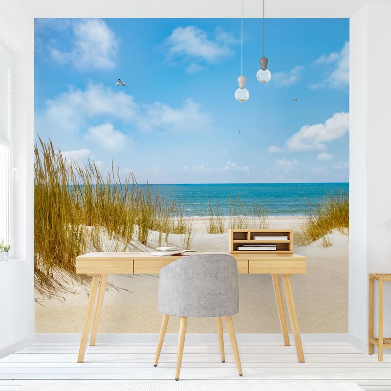 

Papel pintado adhesivo - Beach On The North Sea - Mural cuadrado Dimensión LxA: 192cm x 192cm