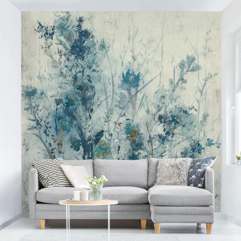 

Papel pintado adhesivo - Blue Spring Meadow I - Mural cuadrado Dimensión LxA: 240cm x 240cm