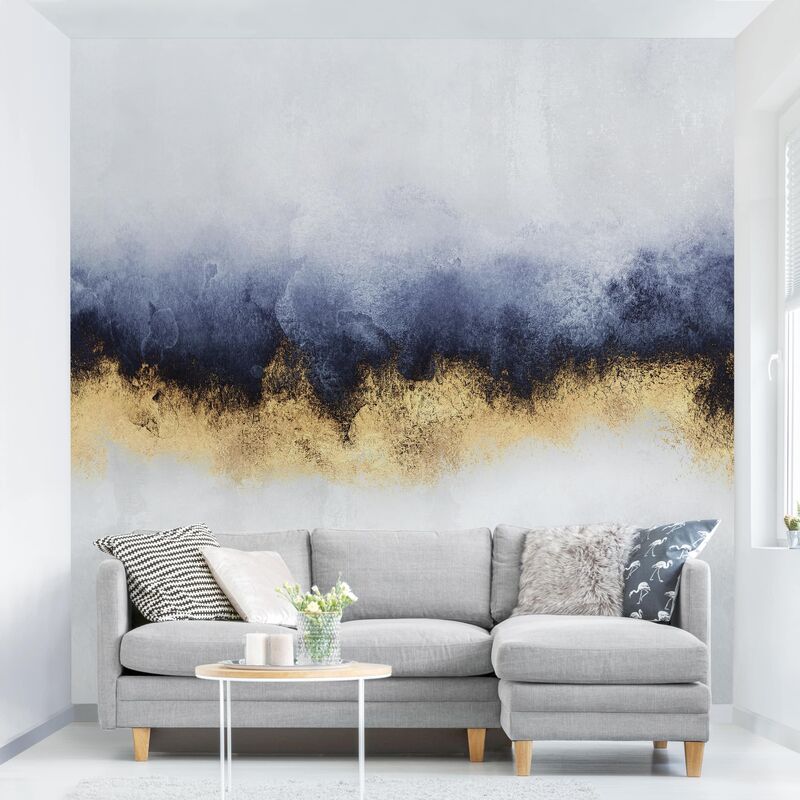 

Papel pintado adhesivo - Cloudy Sky With Gold - Mural cuadrado Dimensión LxA: 288cm x 288cm