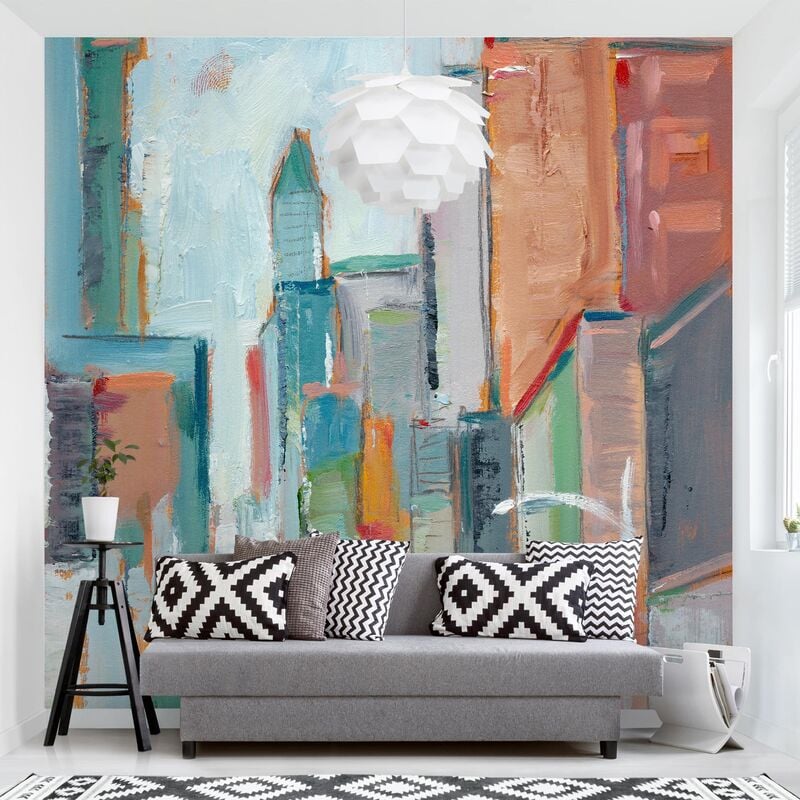 

Papel pintado adhesivo - Contemporary Downtown I - Mural cuadrado Dimensión LxA: 336cm x 336cm