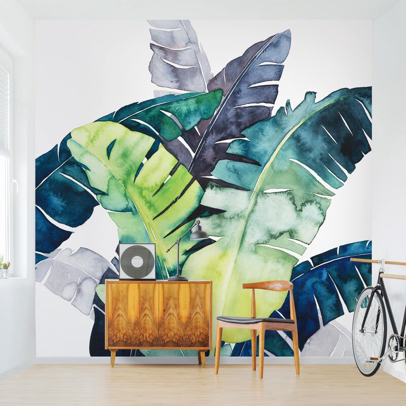 

Papel pintado adhesivo - Exotic Foliage - Banana - Mural cuadrado Dimensión LxA: 240cm x 240cm