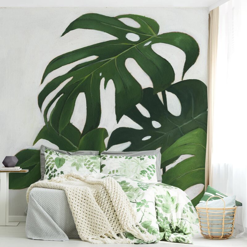 

Papel pintado adhesivo - Favorite Plants - Monstera - Mural cuadrado Dimensión LxA: 336cm x 336cm