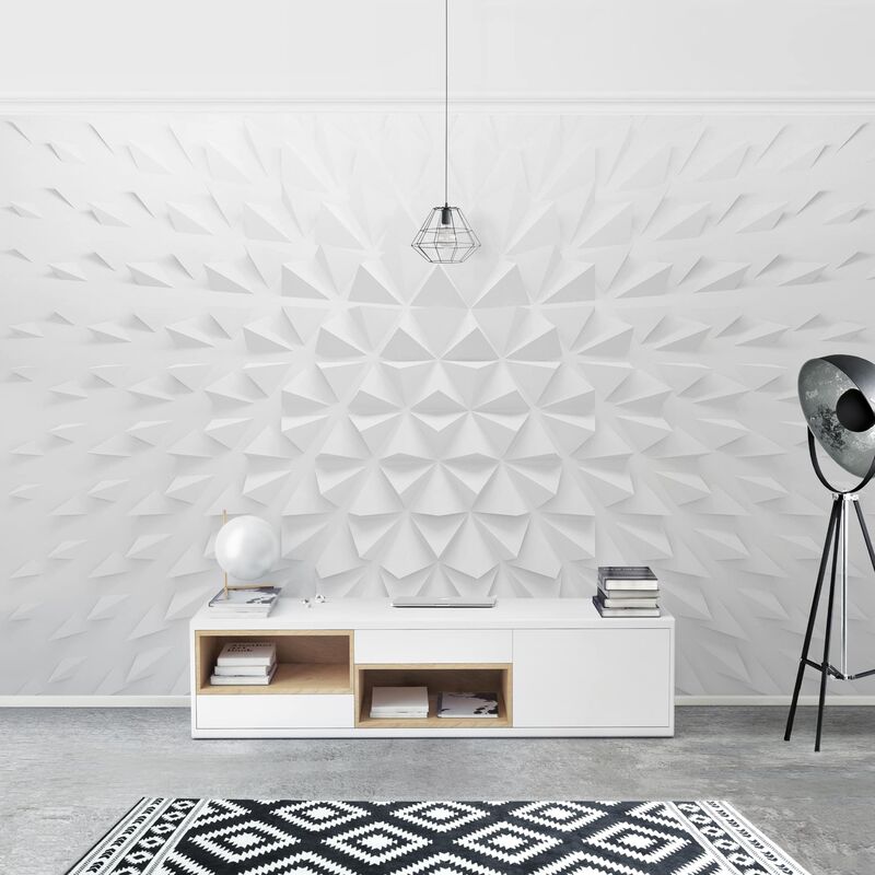 

Papel pintado adhesivo - Geometric Pattern 3D Effect - Mural apaisado Dimensión LxA: 290cm x 432cm