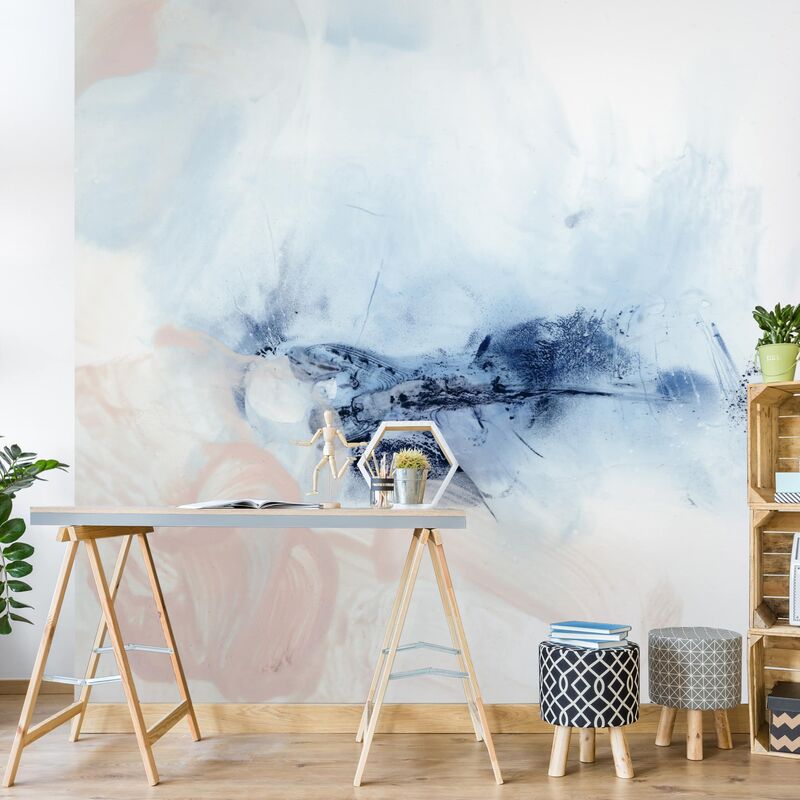 

Papel pintado adhesivo - Indigo & Rouge III - Mural cuadrado Dimensión LxA: 192cm x 192cm