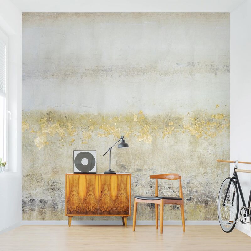 

Papel pintado adhesivo - Meadow With Golden Horizon I - Mural cuadrado Dimensión LxA: 336cm x 336cm