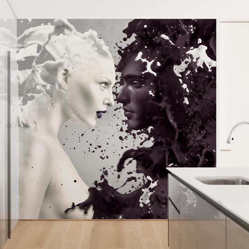 

Papel pintado adhesivo - Milk & Coffee - Mural cuadrado Dimensión LxA: 288cm x 288cm