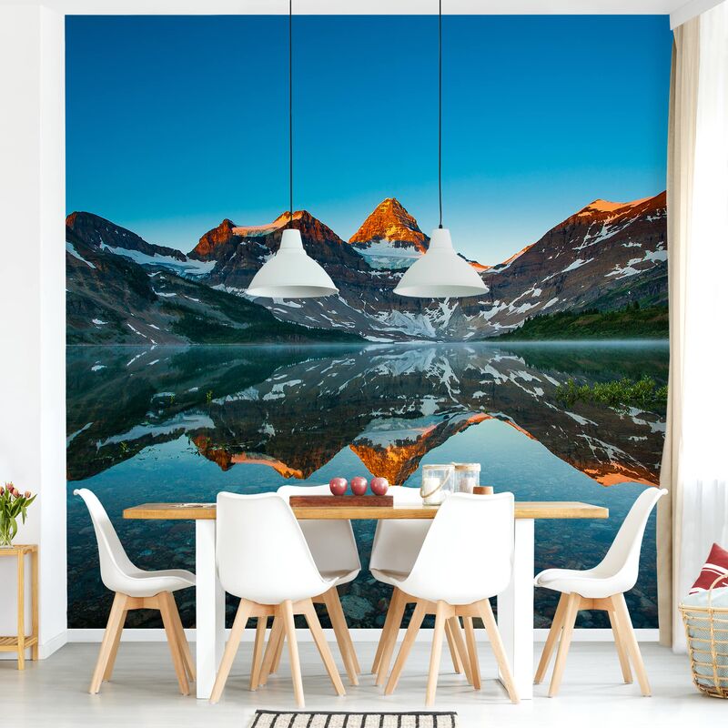 

Papel pintado adhesivo - Mountain Landscape At Lake Magog In Canada - Mural cuadrado Dimensión LxA: 288cm x 288cm