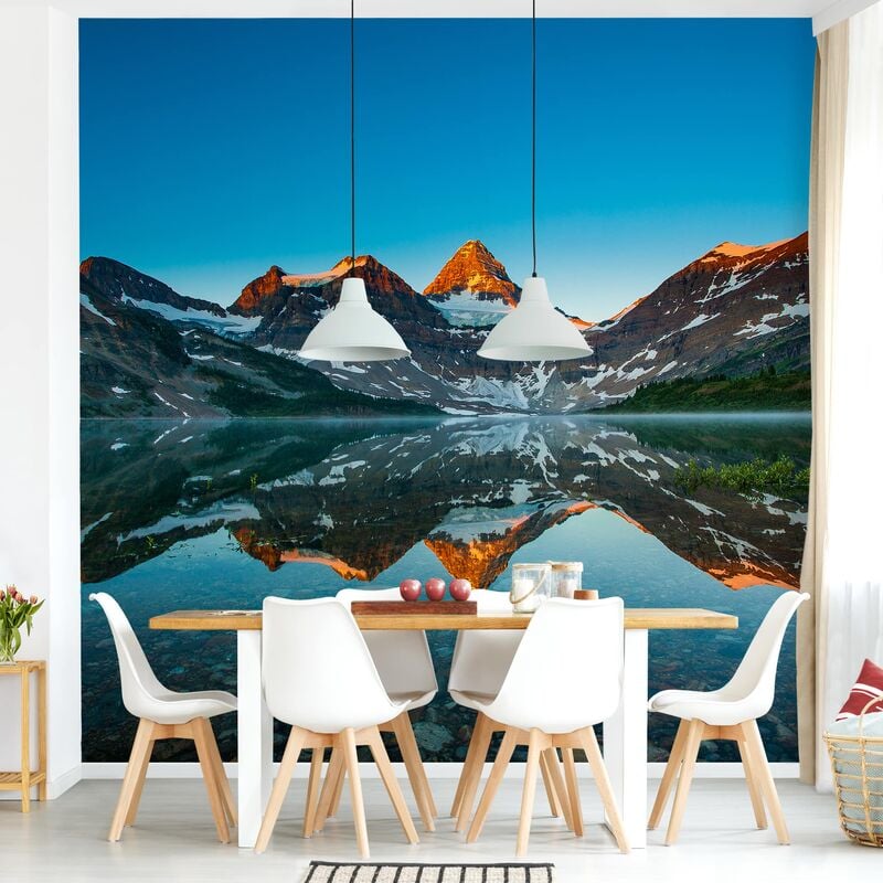 

Papel pintado adhesivo - Mountain Landscape At Lake Magog In Canada - Mural cuadrado Dimensión LxA: 240cm x 240cm