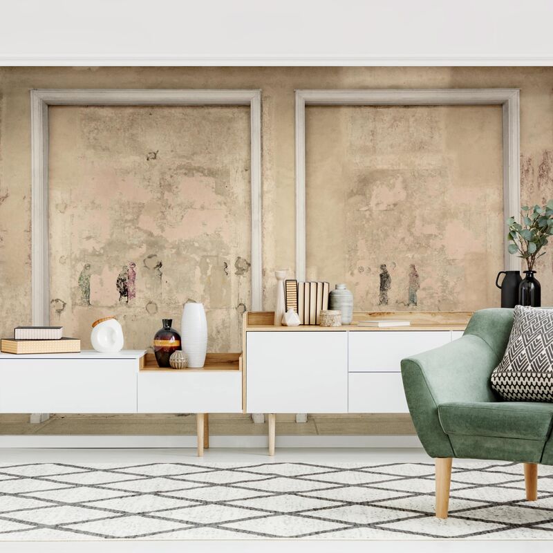 

Papel pintado adhesivo - Old Framed Concrete Wall In Theater - Mural apaisado Dimensión LxA: 255cm x 384cm