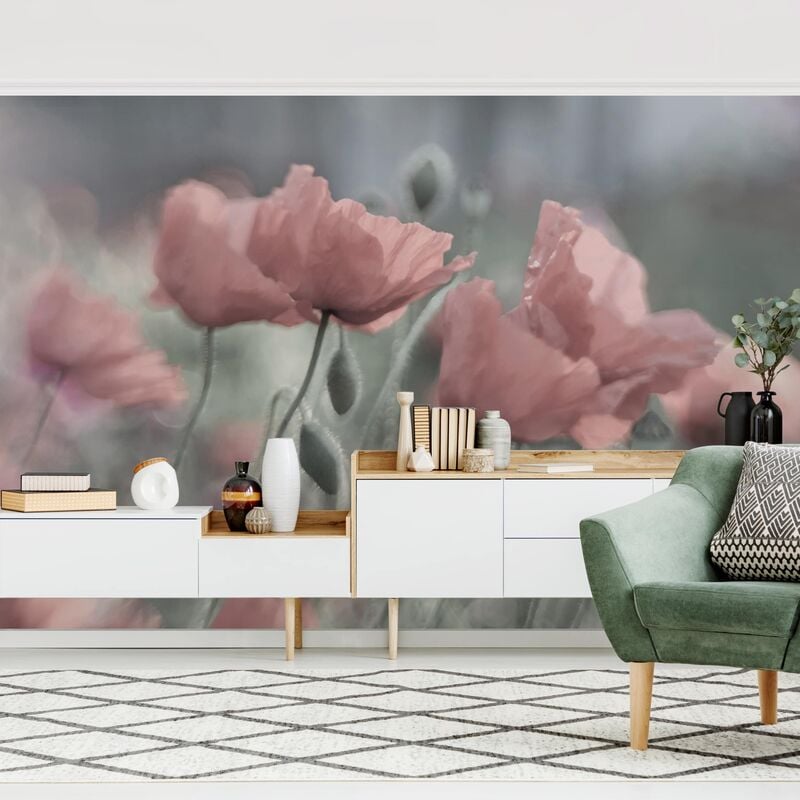

Papel pintado adhesivo - Picturesque Poppies - Mural apaisado Dimensión LxA: 190cm x 288cm