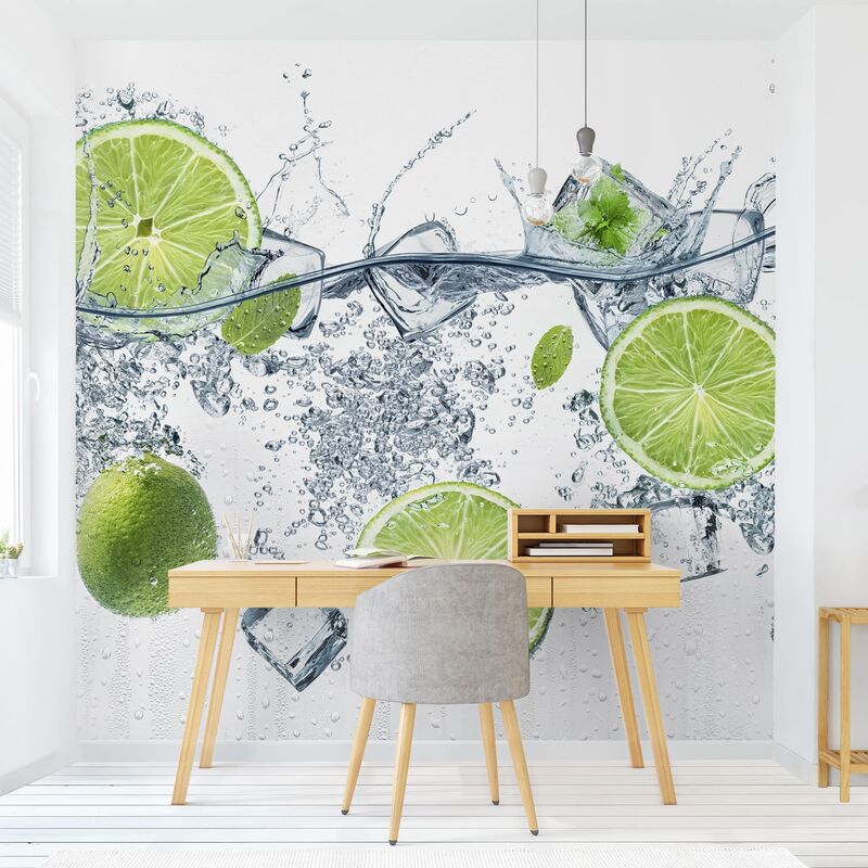 

Papel pintado adhesivo - Refreshing Lime - Mural cuadrado Dimensión LxA: 240cm x 240cm