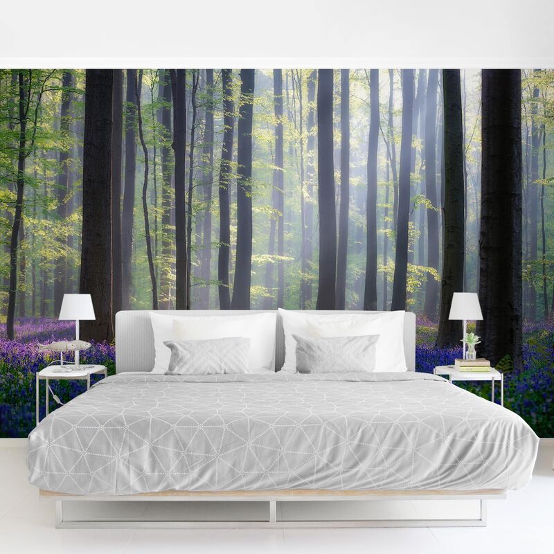 

Papel pintado adhesivo - Spring Day In The Forest - Mural apaisado Dimensión LxA: 255cm x 384cm