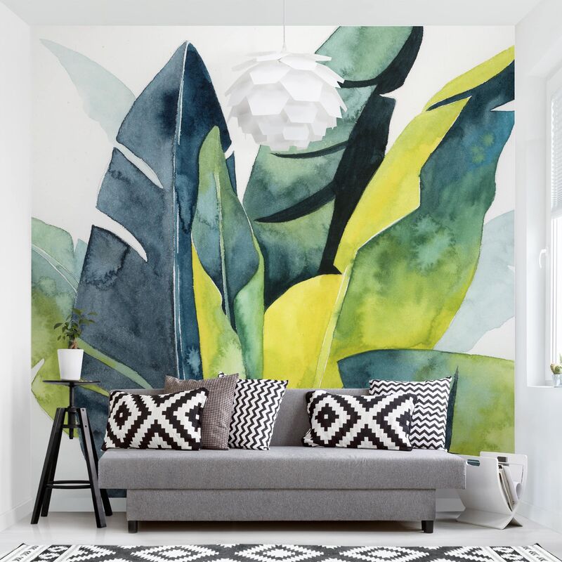 

Papel pintado adhesivo - Tropical Foliage - Banana - Mural cuadrado Dimensión LxA: 288cm x 288cm