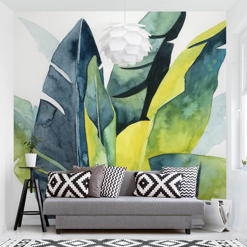 

Papel pintado adhesivo - Tropical Foliage - Banana - Mural cuadrado Dimensión LxA: 336cm x 336cm