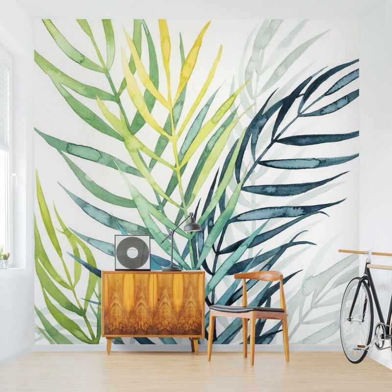

Papel pintado adhesivo - Tropical Foliage - Palm Tree - Mural cuadrado Dimensión LxA: 192cm x 192cm