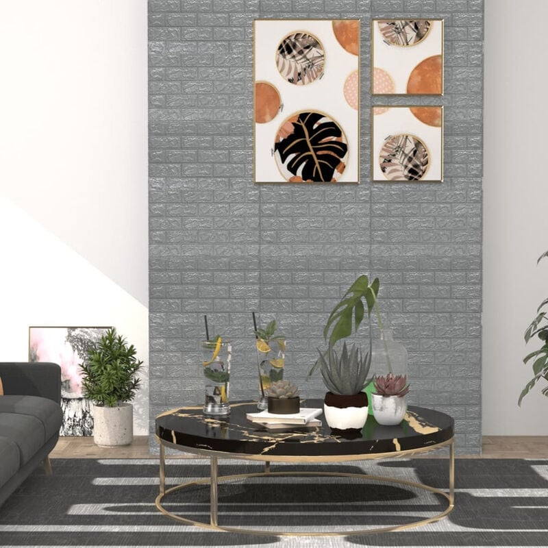 

Papel pintado autoadhesivo ladrillos 3D 20 unidades antracita