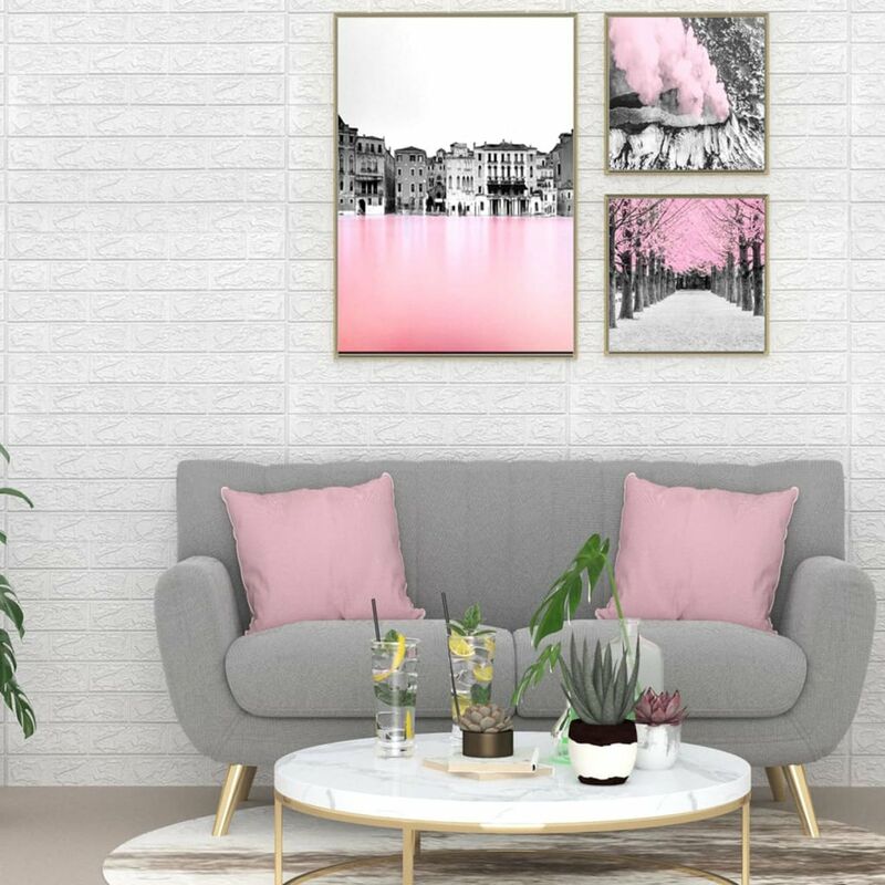 

Papel pintado autoadhesivo ladrillos 3D 20 unidades blanco