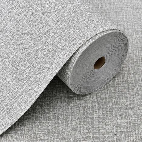 Papel pintado de espuma 3D, impermeable, apto para la decoración de paredes en el salón o el dormitorio, color gris, 1 rollo (10 m de largo, 50 cm de ancho).