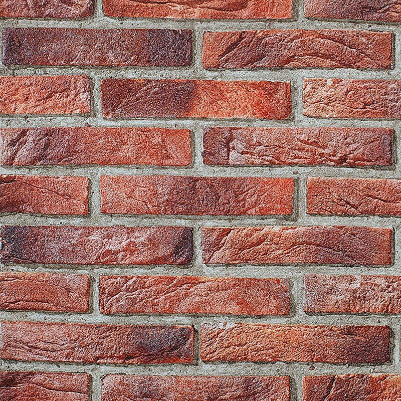 

Papel pintado de ladrillo rugoso Color ROJO