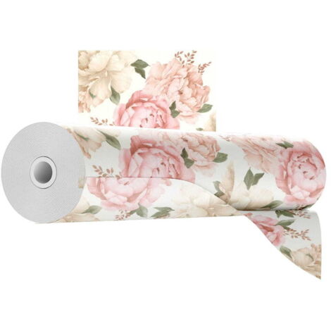 Papel pintado de pared con flores rosas 10 m