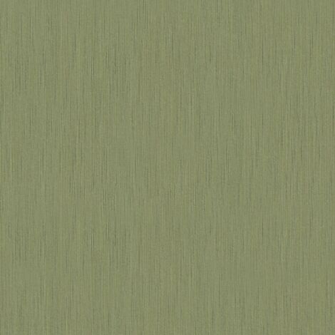 Papel pintado liso Profhome 965141 papel pintado textil texturado unicolor mate verde 5,33 m2