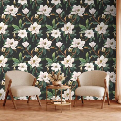 Papel pintado - Magnolias blancas