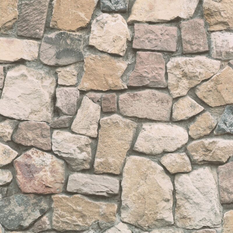 

Papel pintado naturaleza 692412 papel pintado ligeramente texturado de aspecto piedra mate gris verde-cromo bronce 5,33 m2 - Profhome