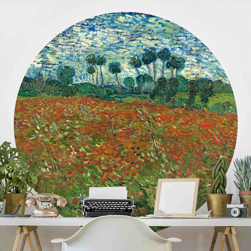 

Bilderwelten - Papel pintado redondo autoadhesivo - Vincent Van Gogh - Poppy Field Dimensión LxA: 225cm x 225cm