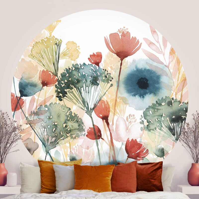 

Bilderwelten - Papel pintado redondo autoadhesivo - Wild Flowers In Summer I Dimensión LxA: 50cm x 50cm Material: Vellón autoadhesivo