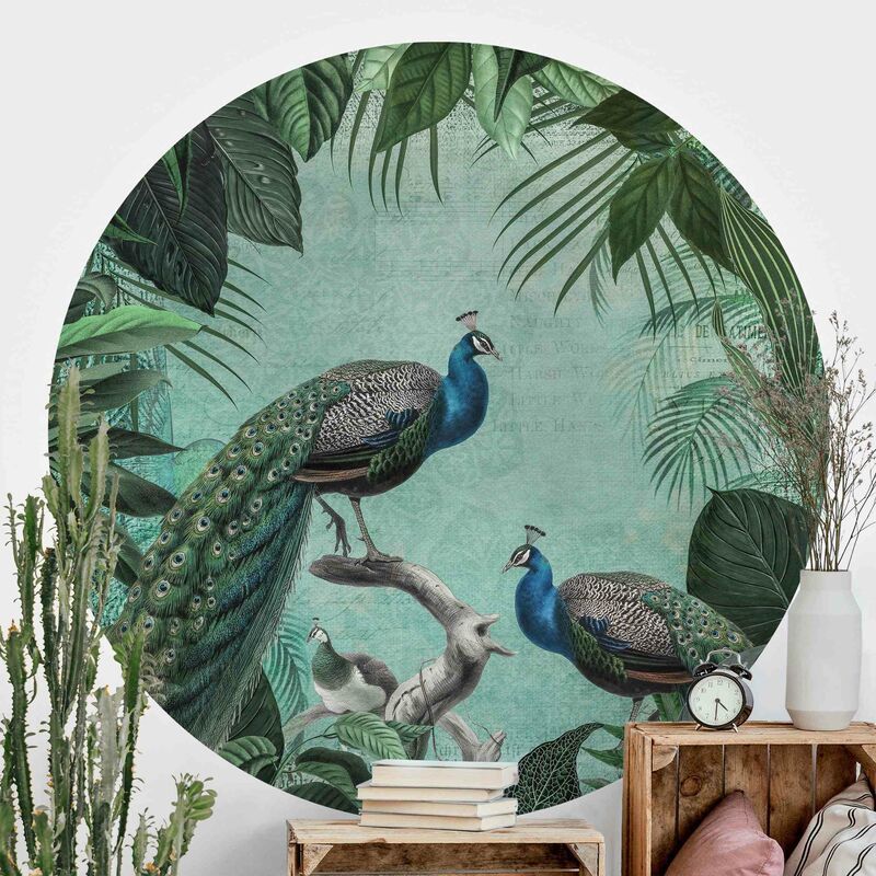 

Bilderwelten - Papel pintado redondo autoadhesivo - Shabby Chic Collage - Noble Peacock Dimensión LxA: 244cm x 244cm Material: Vellón autoadhesivo