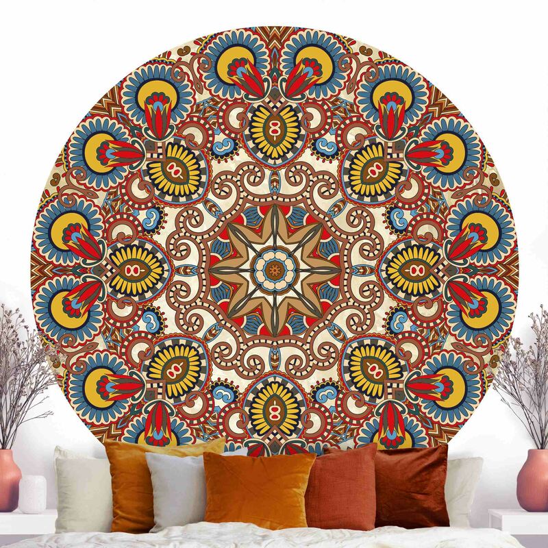

Papel pintado redondo autoadhesivo - Fiery Siena Dimensión LxA: 200cm x 200cm
