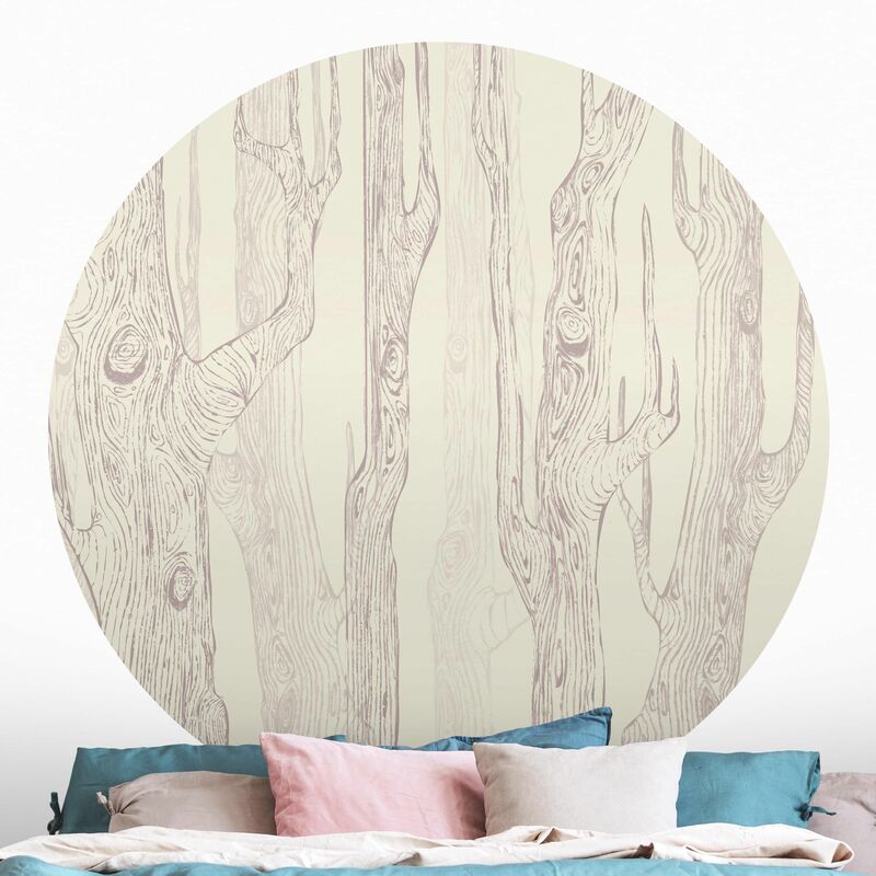 

Papel pintado redondo autoadhesivo - Old Grunge Dimensión LxA: 175cm x 175cm