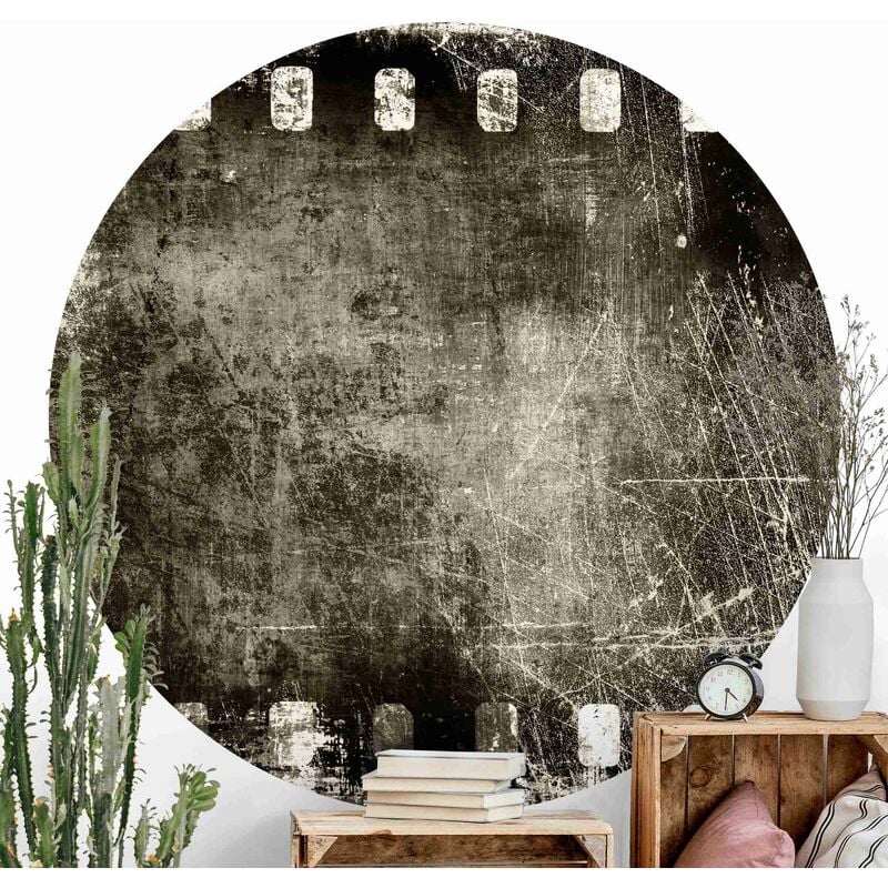 

Papel pintado redondo autoadhesivo - Vintage Film Dimensión LxA: 175cm x 175cm