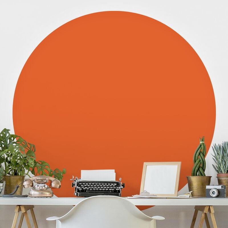 

Papel pintado redondo autoadhesivo - Colour Orange Dimensión LxA: 100cm x 100cm
