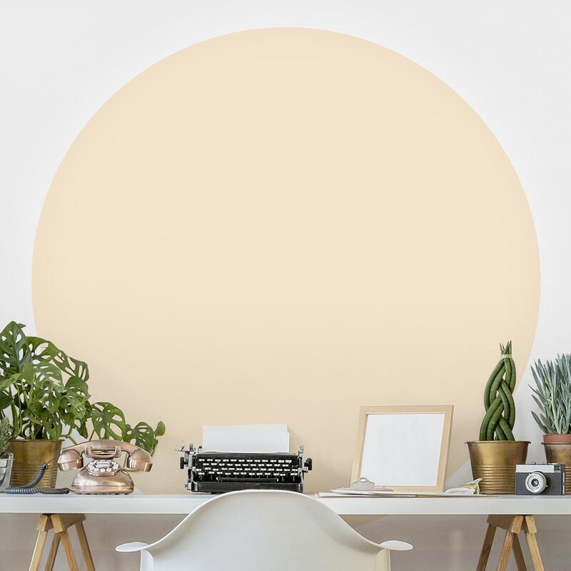

Papel pintado redondo autoadhesivo - Cream Dimensión LxA: 244cm x 244cm