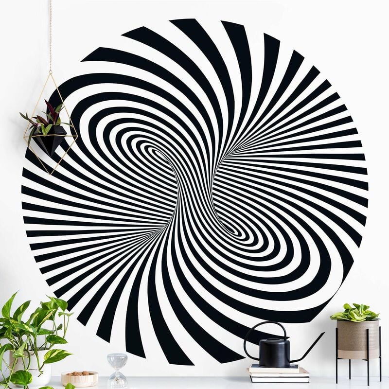 

Papel pintado redondo autoadhesivo - Optics Tornado Dimensión LxA: 50cm x 50cm