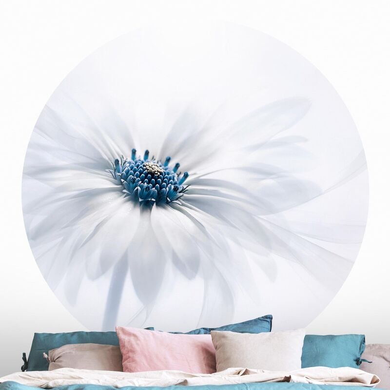 

Papel pintado redondo autoadhesivo - Daisy In Blue Dimensión LxA: 225cm x 225cm
