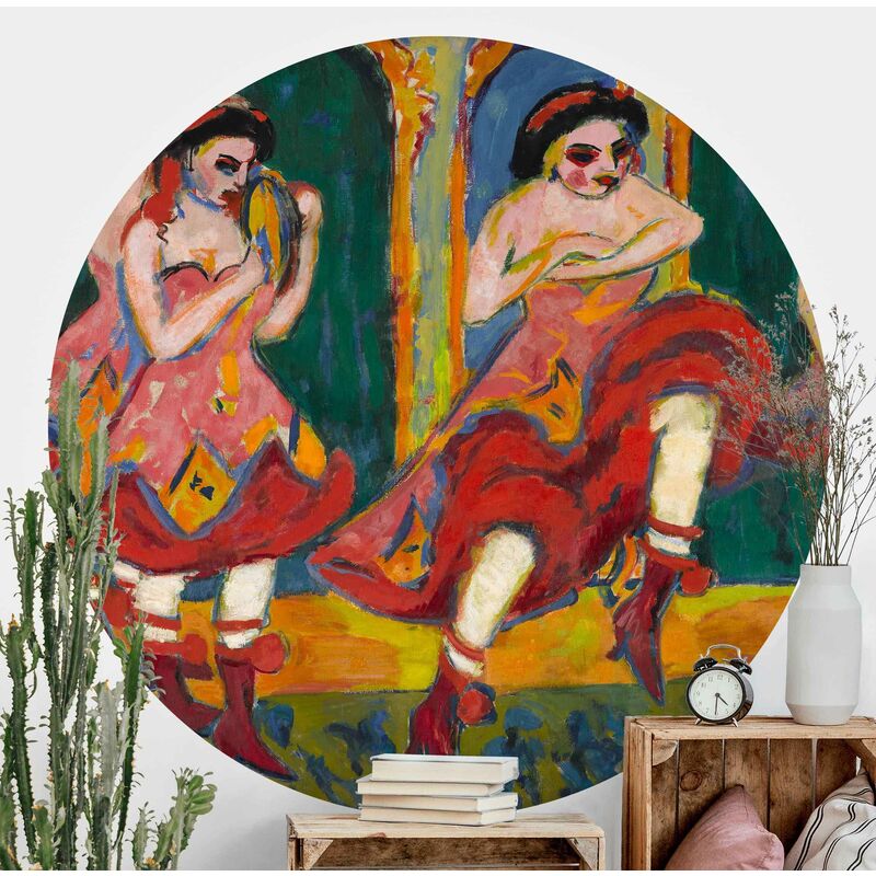 

Papel pintado redondo autoadhesivo - Ernst Ludwig Kirchner - Czardas Dancers Dimensión LxA: 200cm x 200cm