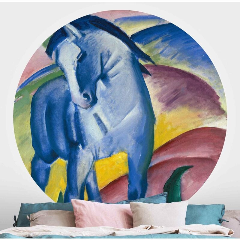 

Papel pintado redondo autoadhesivo - Franz Marc - Blue Horse Dimensión LxA: 100cm x 100cm