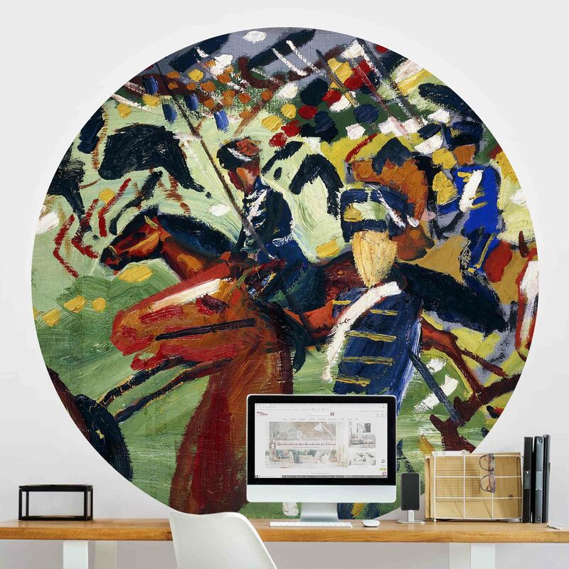 

Papel pintado redondo autoadhesivo - August Macke - Hussars On A Sortie Dimensión LxA: 175cm x 175cm