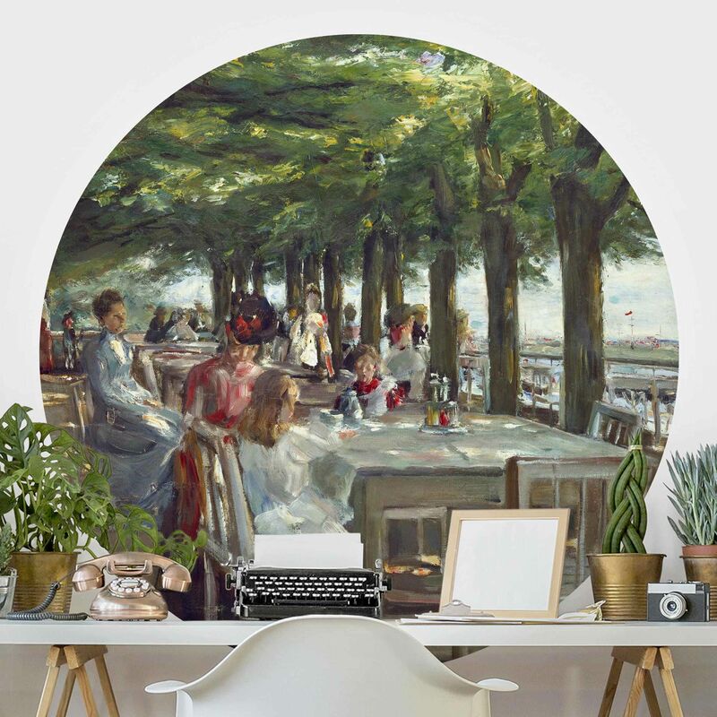 

Papel pintado redondo autoadhesivo - Max Liebermann - The Restaurant Terrace Jacob Dimensión LxA: 200cm x 200cm