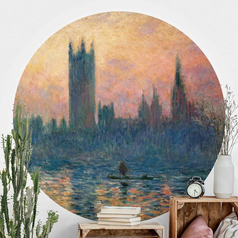 

Papel pintado redondo autoadhesivo - Claude Monet - London Sunset Dimensión LxA: 244cm x 244cm