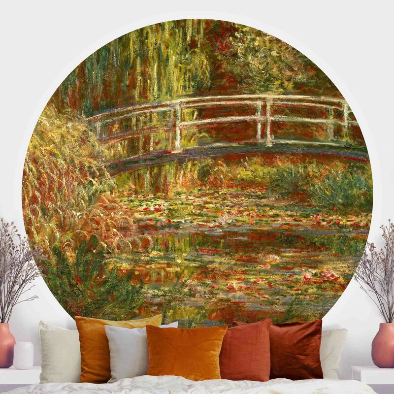 

Papel pintado redondo autoadhesivo - Claude Monet - Waterlily Pond And Japanese Bridge (Harmony In Pink) Dimensión LxA: 75cm x 75cm