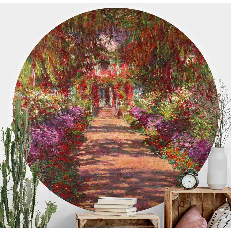 

Papel pintado redondo autoadhesivo - Claude Monet - Pathway In Monet's Garden At Giverny Dimensión LxA: 150cm x 150cm