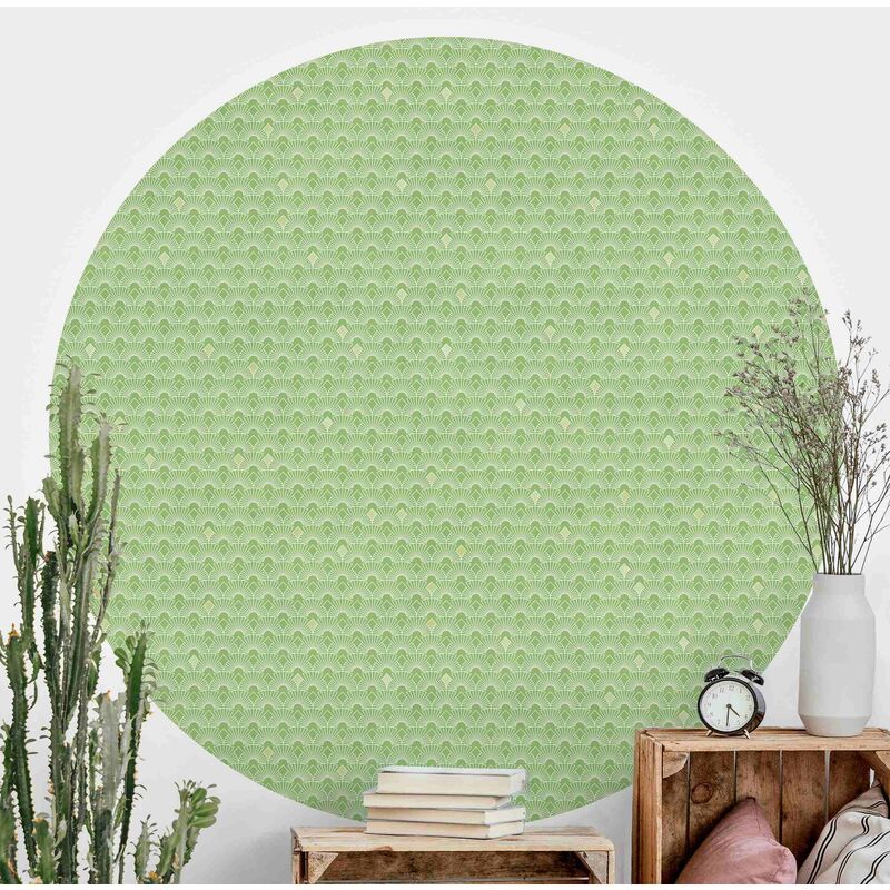 

Papel pintado redondo autoadhesivo - Art Deco Bright Arches Pattern Dimensión LxA: 200cm x 200cm