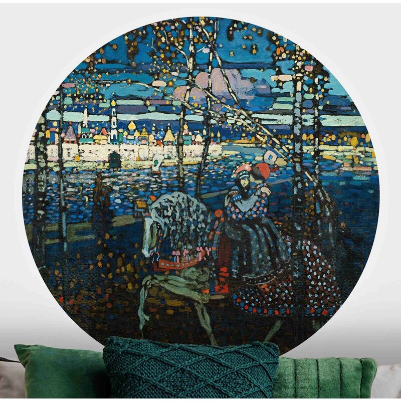

Papel pintado redondo autoadhesivo - Wassily Kandinsky - Riding Paar Dimensión LxA: 244cm x 244cm