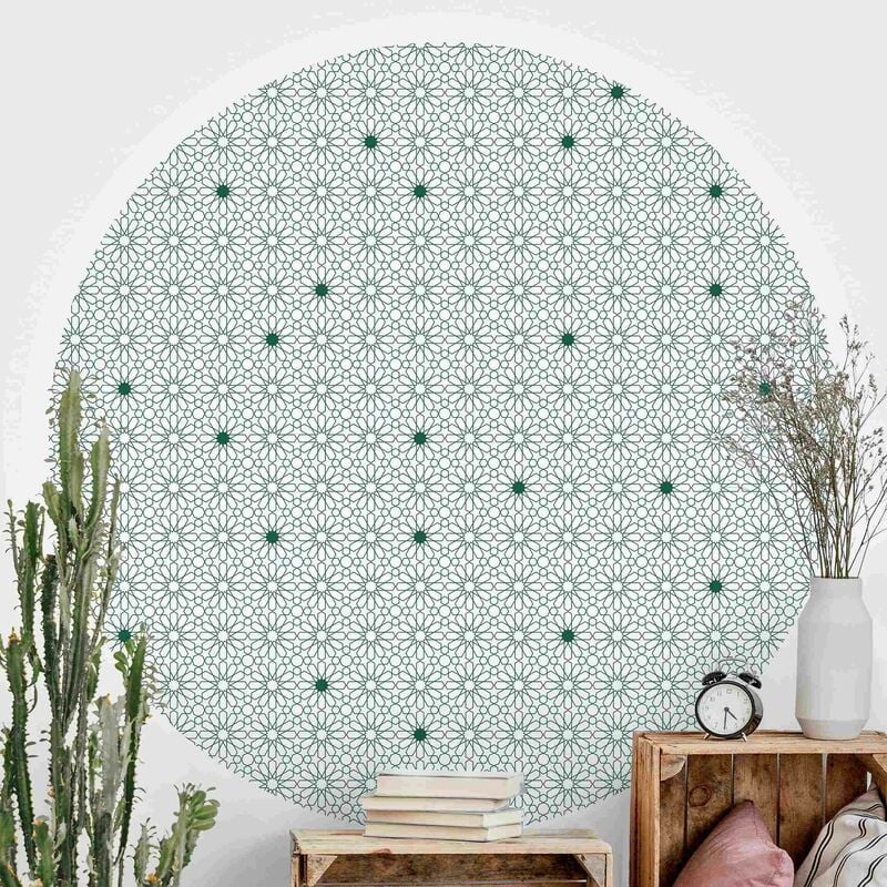 

Papel pintado redondo autoadhesivo - Moroccan Star Line Pattern Dimensión LxA: 150cm x 150cm