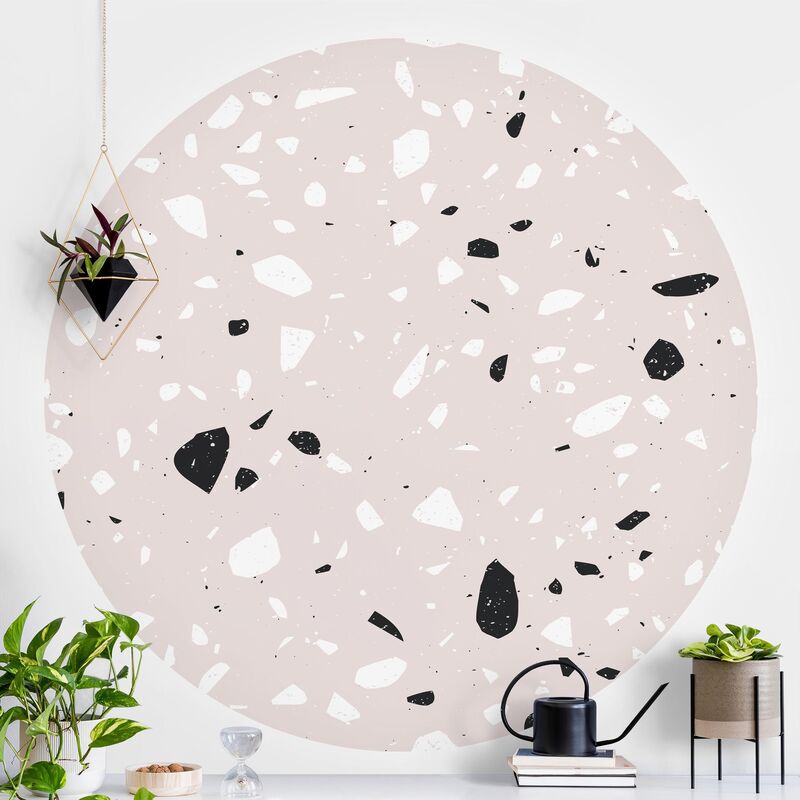 

Papel pintado redondo autoadhesivo - Terrazzo Pattern Milano Dimensión LxA: 50cm x 50cm